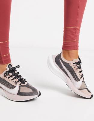 grey and rose gold nike trainers