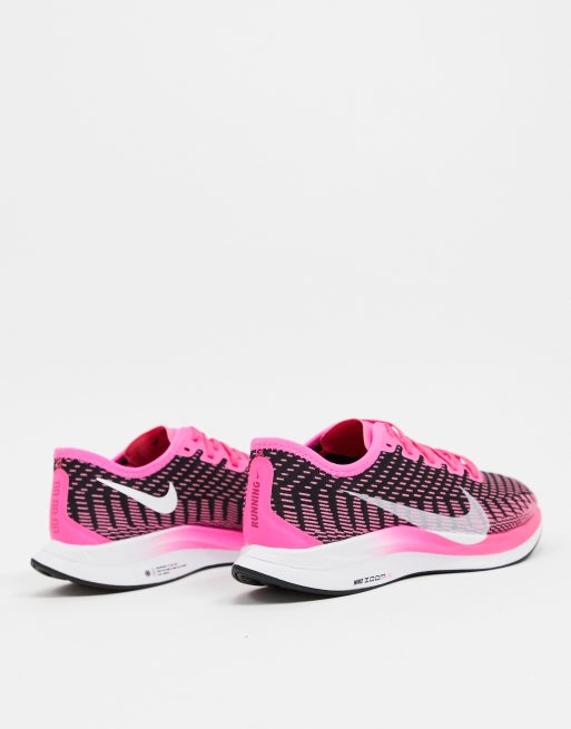 Nike Running Zoom Pegasus Turbo trainers in black and pink, 2 of 4