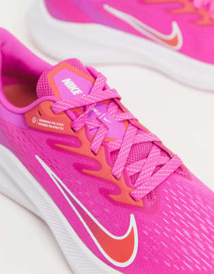 bright pink sneakers
