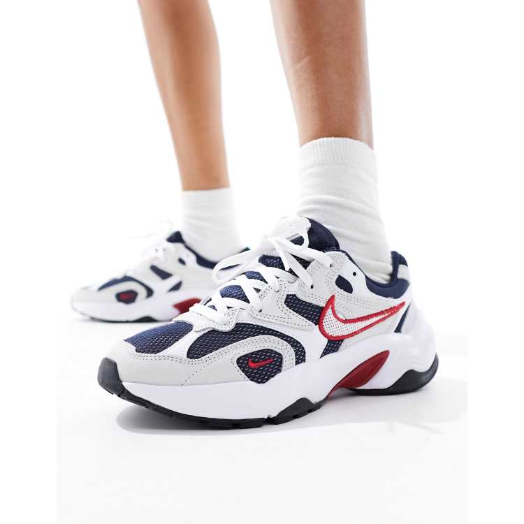 Nike Runninspo sneakers in black and white with red detail ASOS