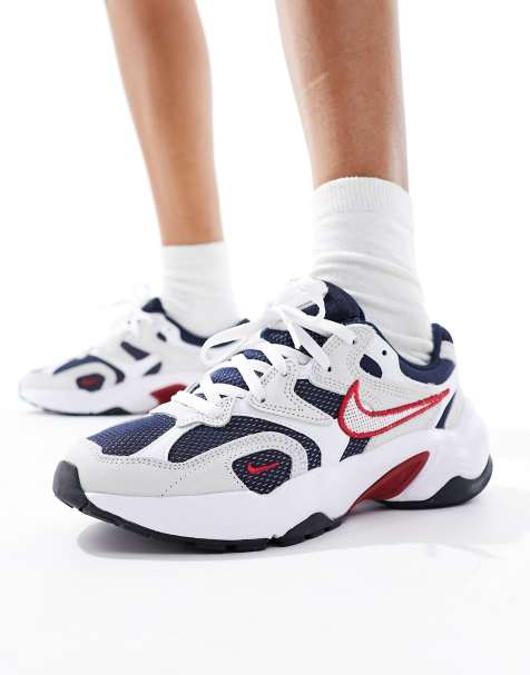 Nike Runninspo trainers in black and white with red detail - view 1