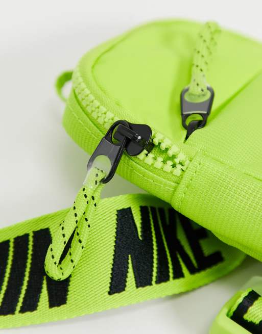 Nike - Sac à bandoulière griffée - Jaune fluo