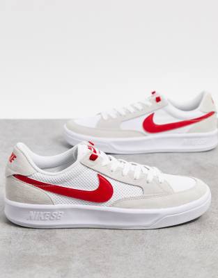 nike sb adversary white red