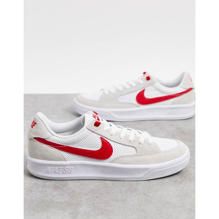 Nike sb best sale white red