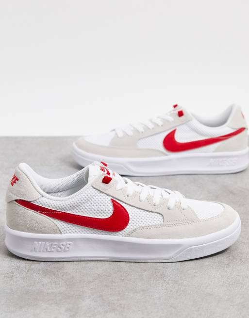 Nike SB Adversary trainers in white red