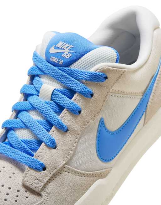 Nike SB Air Force 58 trainers in white and blue