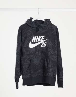 nike logo print hoodie