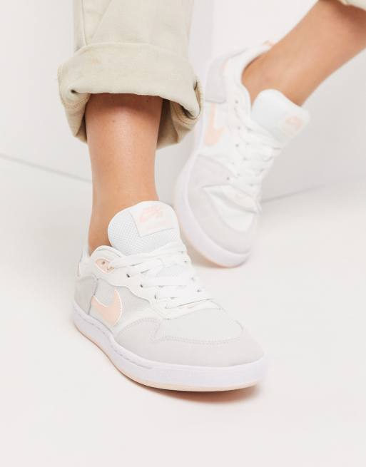 Nike SB Alleyoop Baskets Blanc et rose