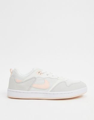 nike sb alleyoop trainers in white and pink