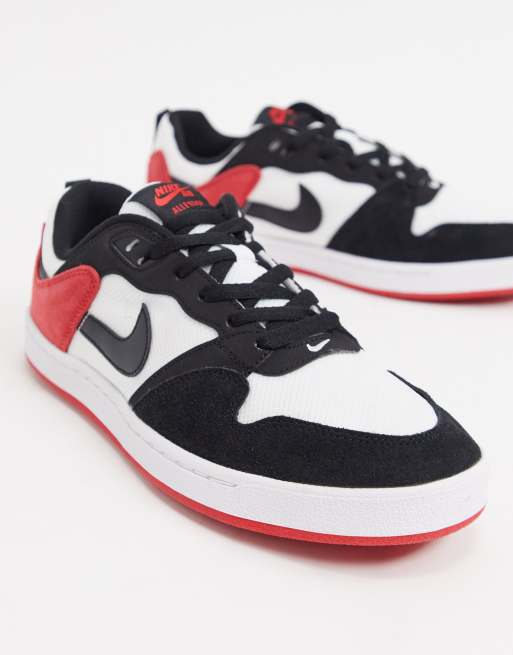 Nike SB Alleyoop Baskets Noir rouge ASOS