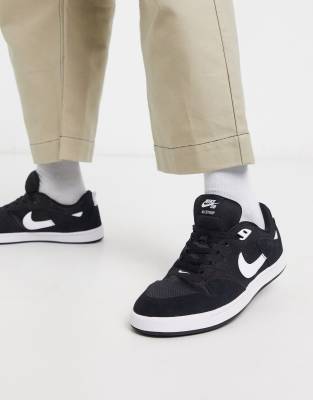 nike sb alleyoop black white