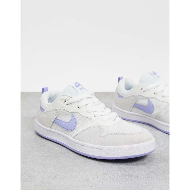 Nike SB Alleyoop sneakers in white and blue ASOS