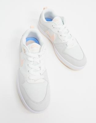 nike sb alleyoop trainers in white and pink
