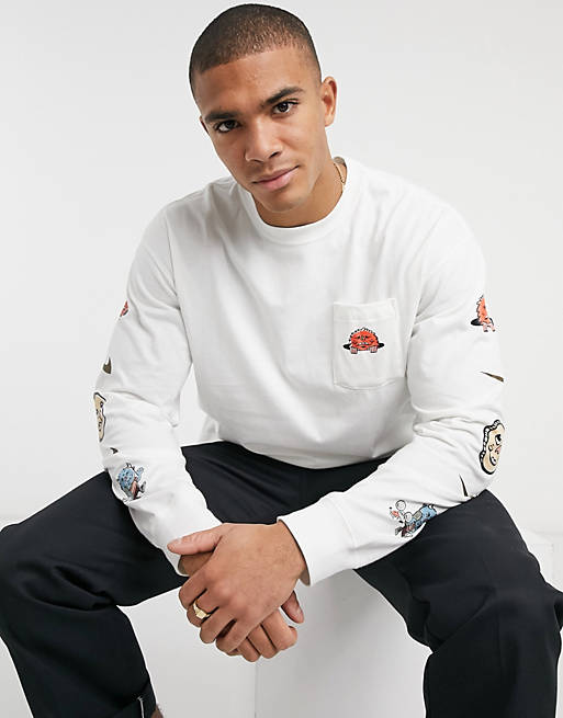 Nike SB artist logo long sleeve t-shirt in white