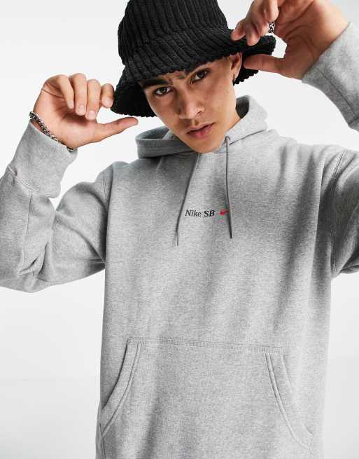 Nike SB Bee back print hoodie in gray ASOS