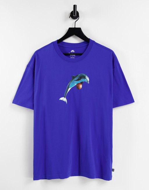 Nike SB Bernard dolphin chest print t-shirt in blue