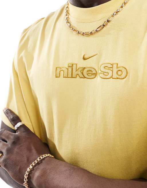 Nike SB boxy graphic t-shirt in yellow, 4 of 4