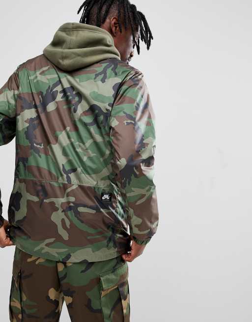 Nike camo coach online jacket