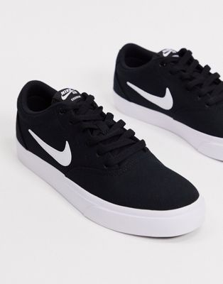 Nike SB Charge canvas trainers in black 