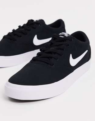 nike sb charge canvas black white