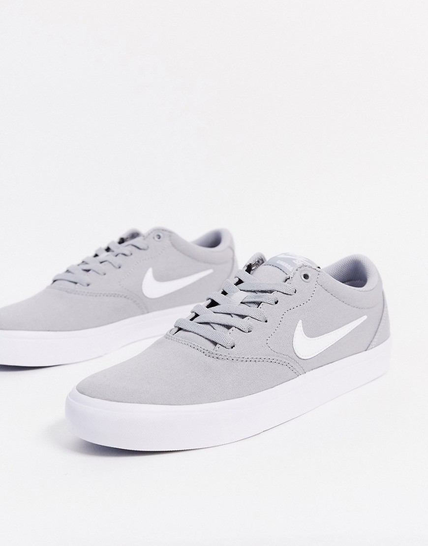 Nike SB Charge canvas trainers in grey/white