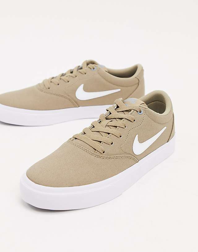 Nike SB Charge Canvas trainers in khaki | ASOS