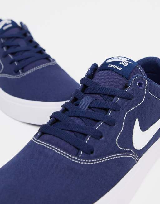 Nike SB Charge canvas trainers in midnight navy