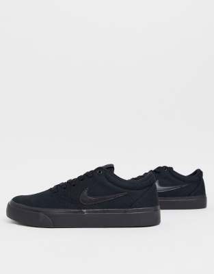 all black nike skate shoes