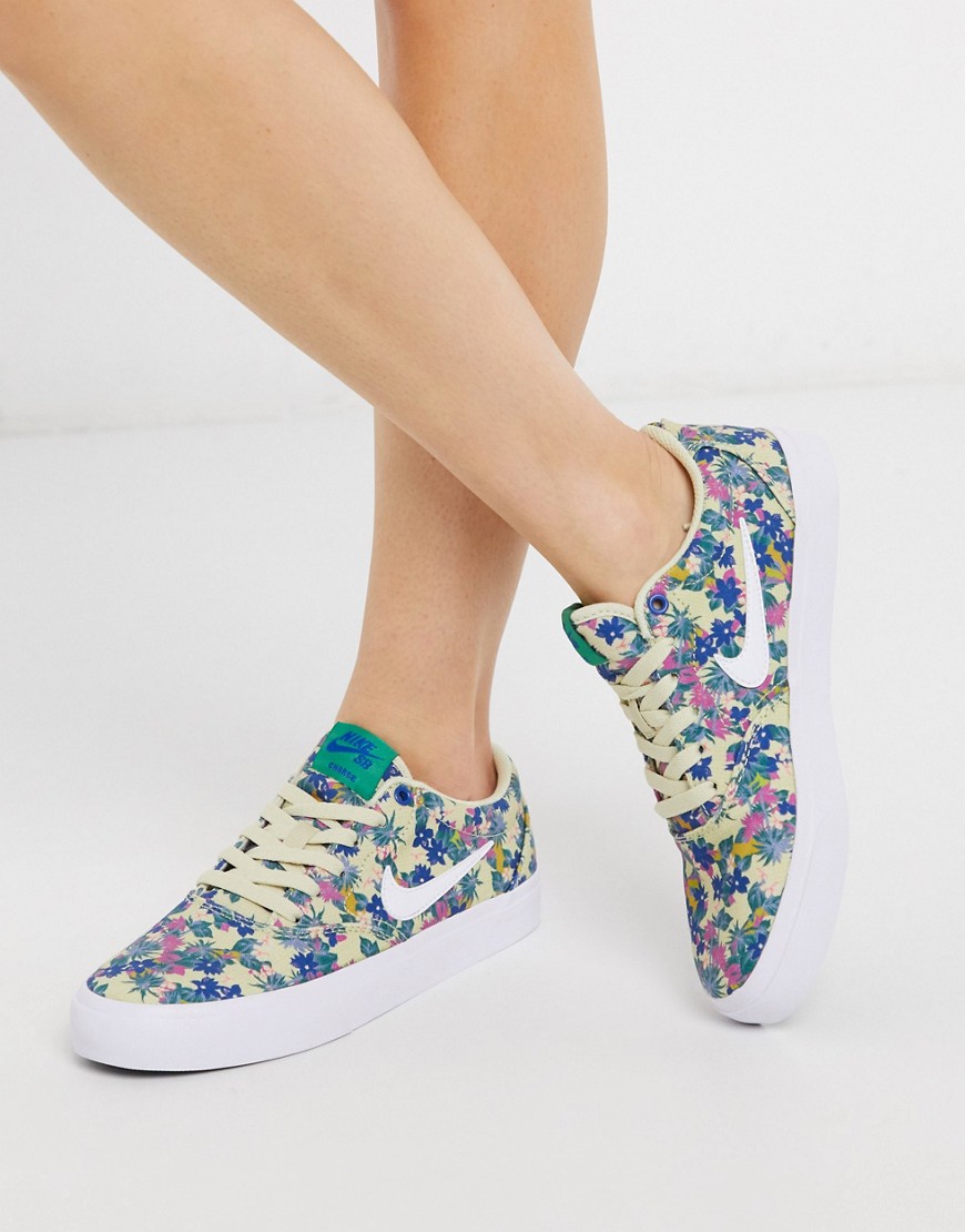 Nike SB - Charge - Sneakers di tela premium a fiori-Multicolore