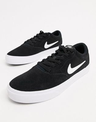black nike suede trainers
