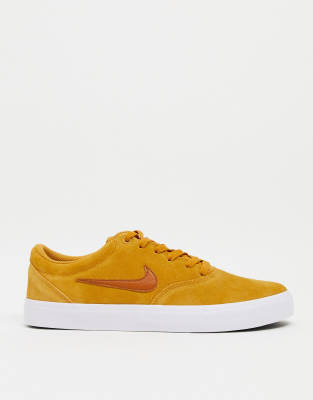 nike yellow suede trainers