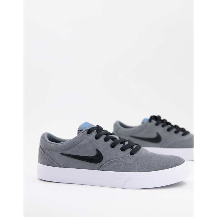 Nike grey cheap suede trainers