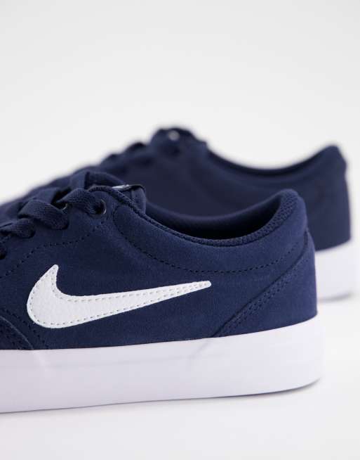 Nike sb navy check cheap solarsoft trainers