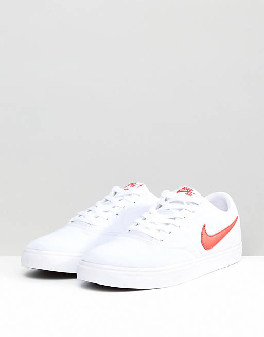 مجفف ال جي ٩ كيلو Nike SB Check Solar Canvas Sneakers In White 843896-161 مجفف ال جي ٩ كيلو