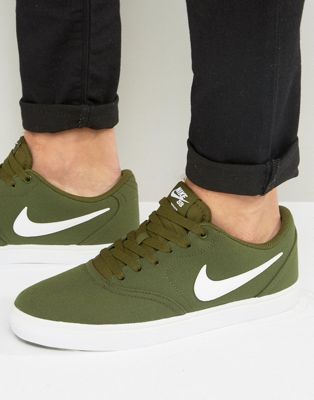 Nike SB Check Solar Canvas Trainers In Green 843896-311 | ASOS