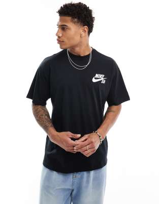 Nike SB Nike SB chest logo t-shirt in black-White