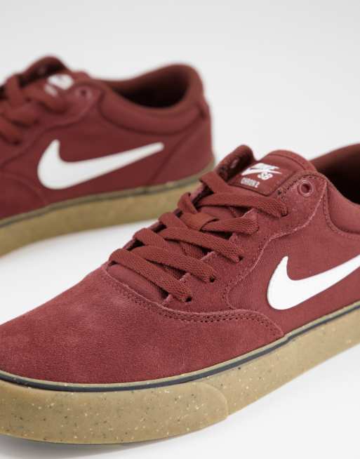 Nike SB Chron 2 Baskets a semelle caoutchoutee Marron