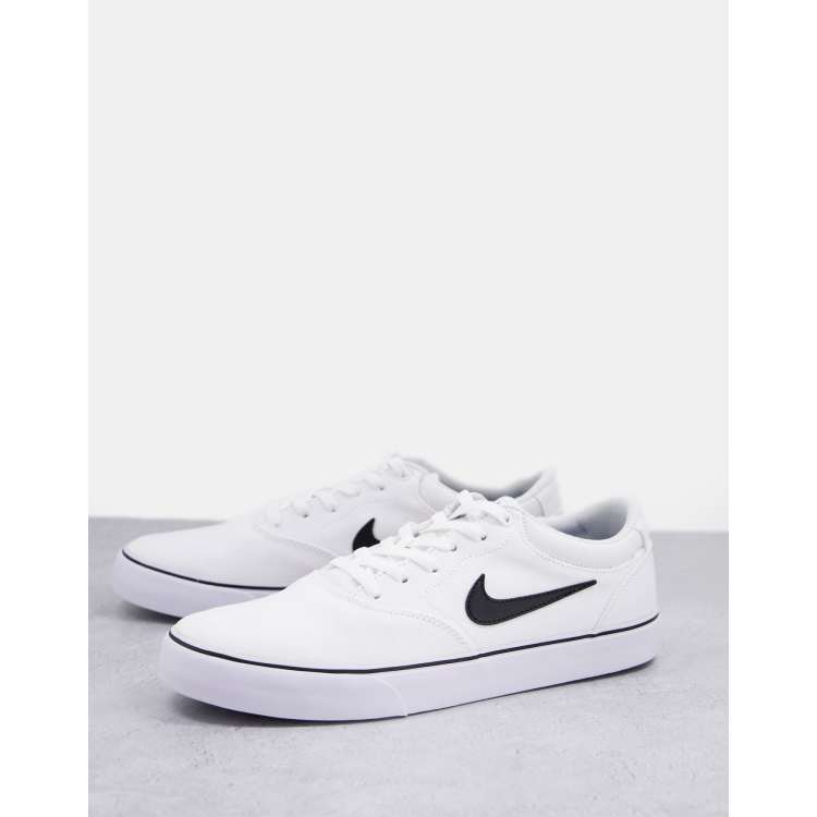 Nike SB Chron 2 canvas skate trainers in white ASOS