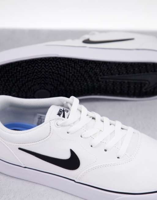 Nike SB Chron 2 White Canvas Skate Shoes