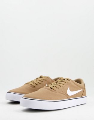 Nike SB Chron 2 canvas trainers in taupe
