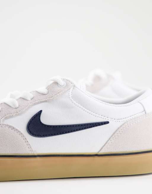 Nike sb chron in cheap white with gum sole