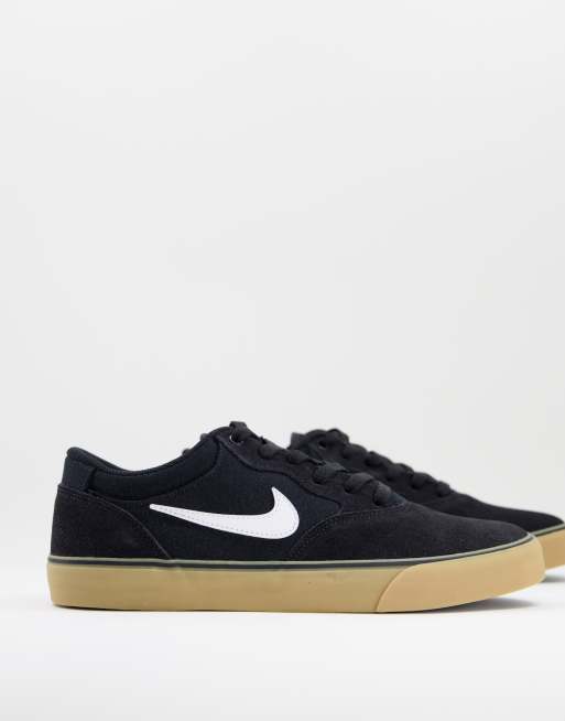  Nike SB Chron 2 trainers in black with gum sole 