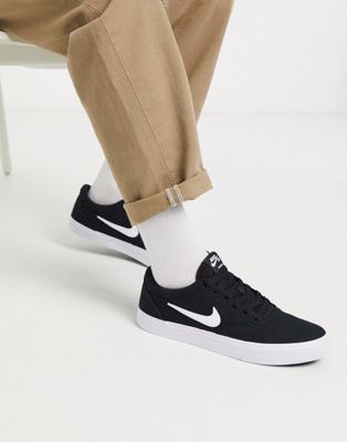 Nike SB Chron canvas sneakers in black | ASOS