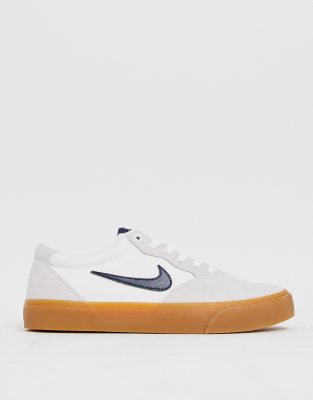 nike white shoes gum sole