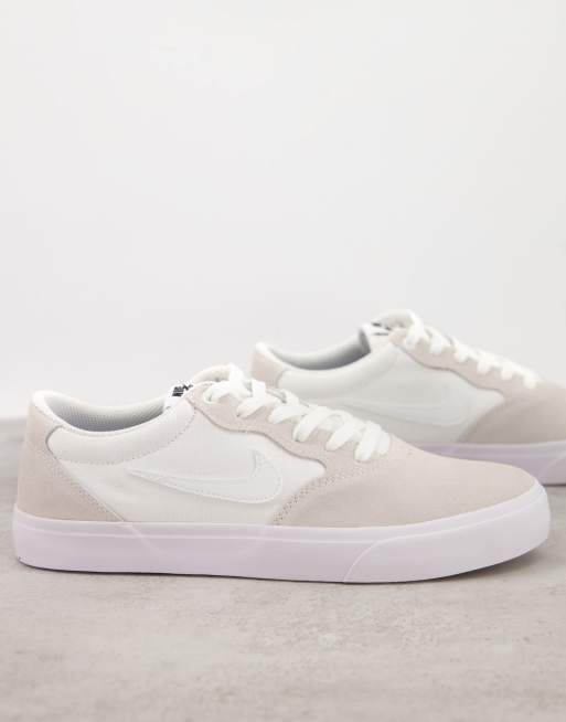 SB Chron SLR suede mix sneakers in white | ASOS