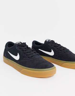 nike sb chron in white with gum sole