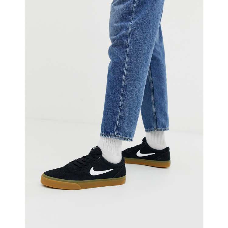 Nike SB Chron Solarsoft trainers in black gum ASOS