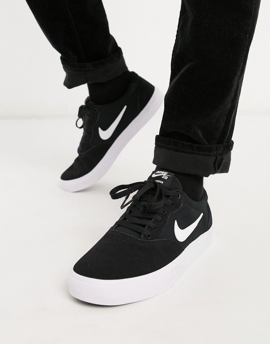Nike SB Chron suede trainers in black