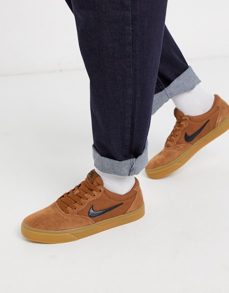 Nike SB Chron suede trainers in brown