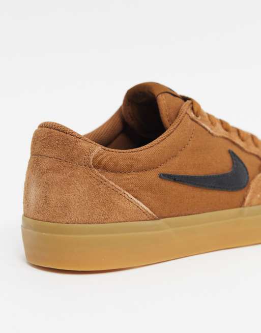 Nike SB Chron suede trainers in brown